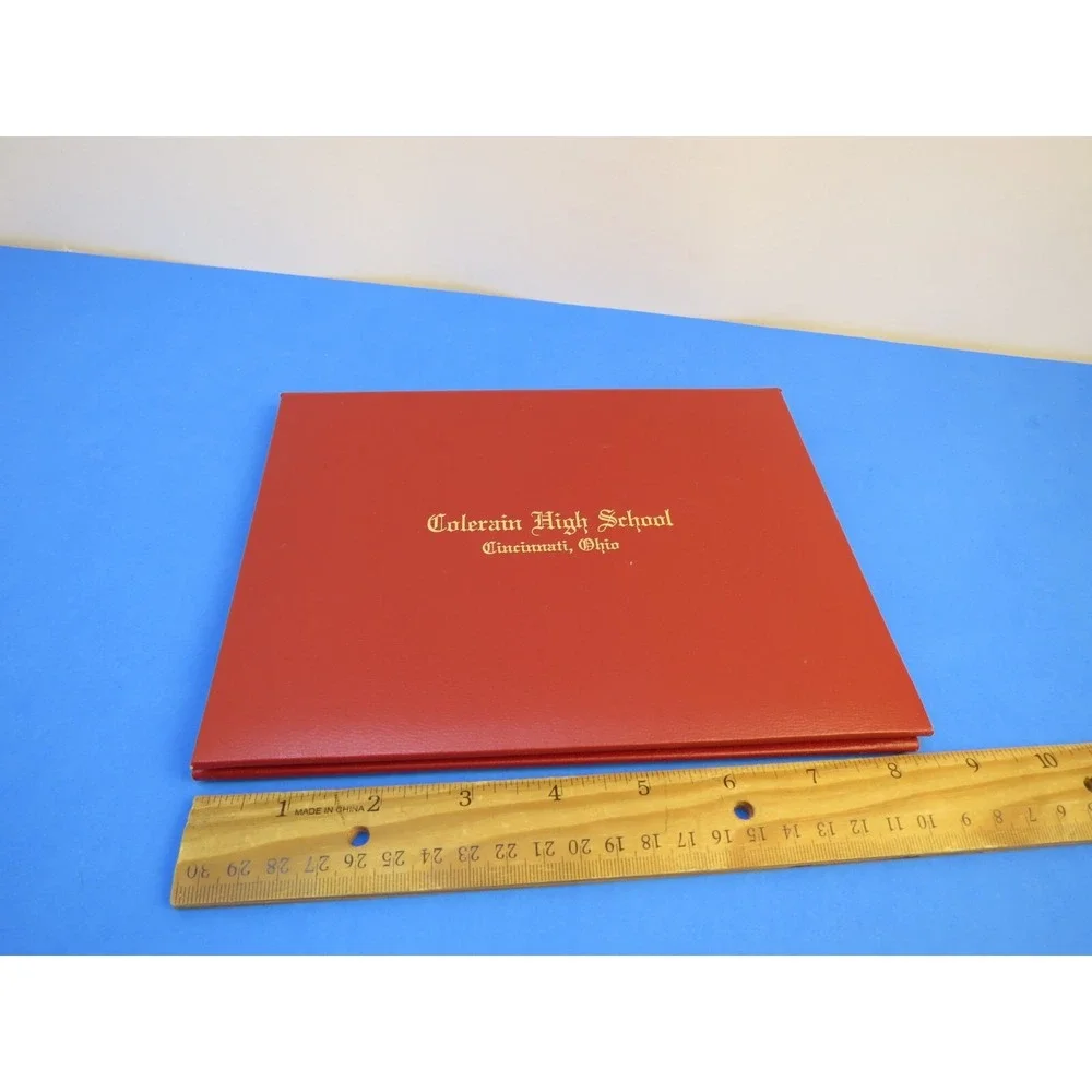Colerain High School Cincinnati Ohio Diploma Cover Holder Red Gold Lettering